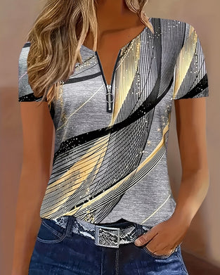 T-Shirt Dragkedja Digitaltryck