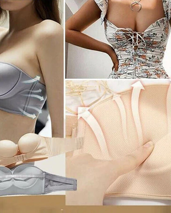 Axelbandslös behå med spänne framtill