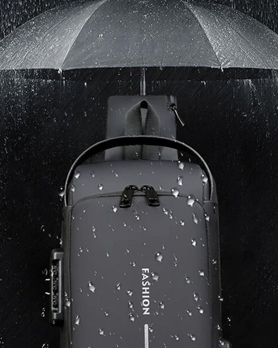 Stöldskyddande bröstväska med lösenord