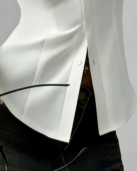 Elegant Slim-Fit Damskjorta