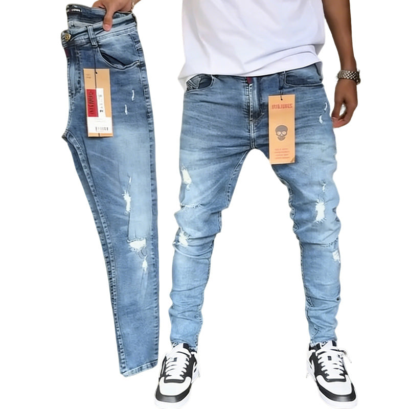Jeans Nedslitna Slim-Fit Avsmalnande
