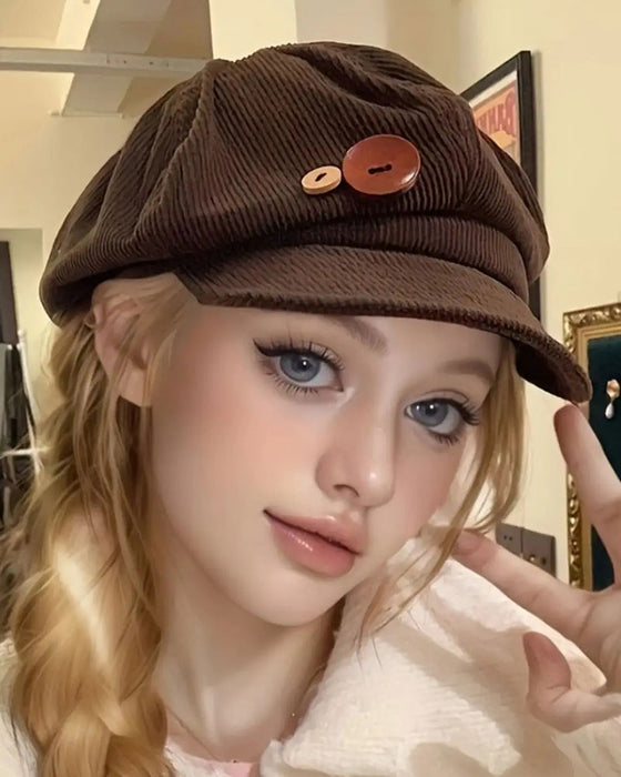 Unisex Vintage Åttkantig Baskerhatt