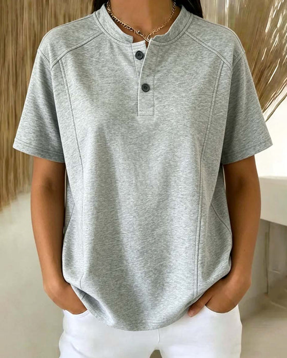 T-shirt Avslappnad Enfärgad