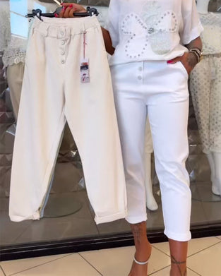 Byxor Casual Stretch Rak