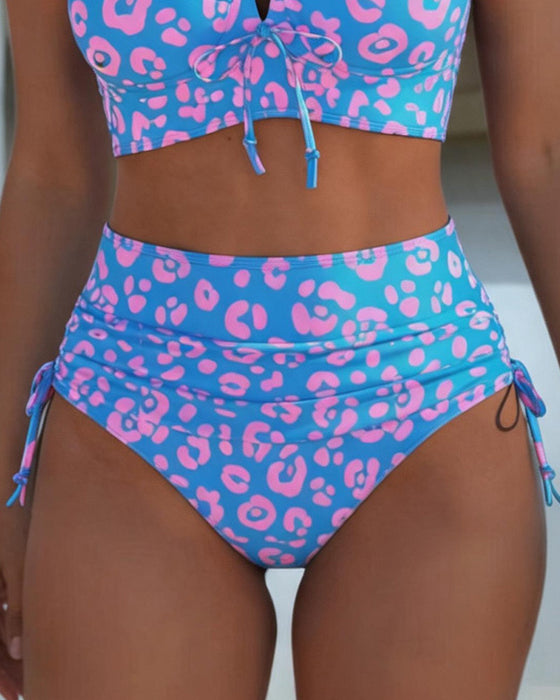 Bikini Med Snörning, Leopardmönster