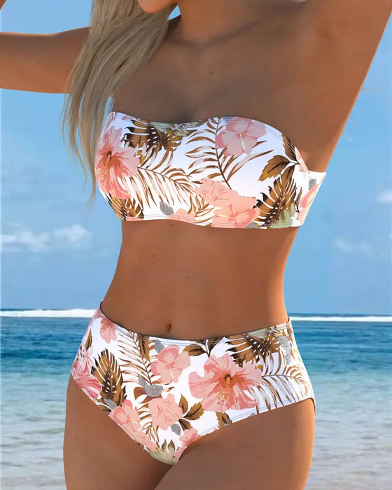 Bikini Bandeau Tryckt