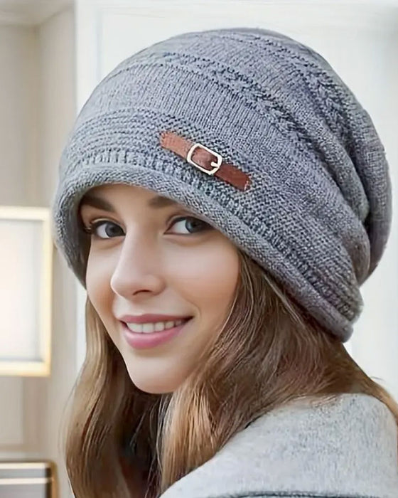 Enfärgad Slouchy Mössa