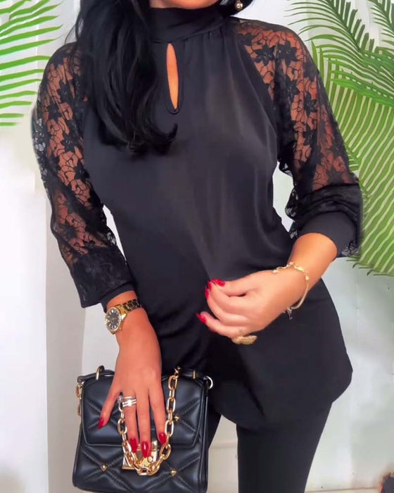 Toppmoderna enfärgade virkade spetsärmar patchwork