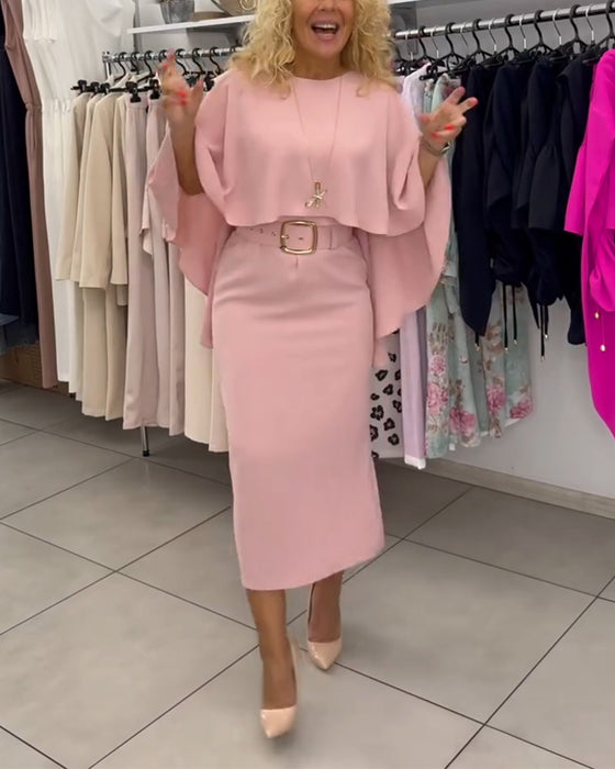 Klänning Fashionable Rund Hals Elegant