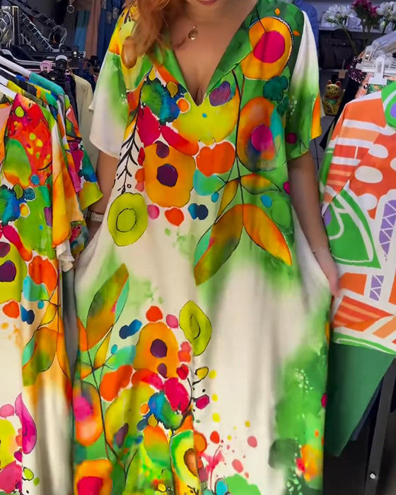 Klänning Löst Mode Avslappnad