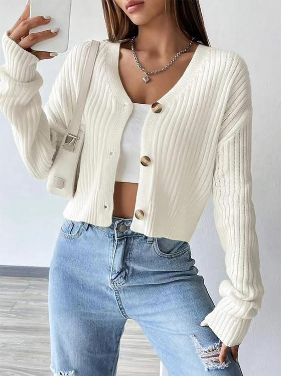Cardigan V-Hals Kort