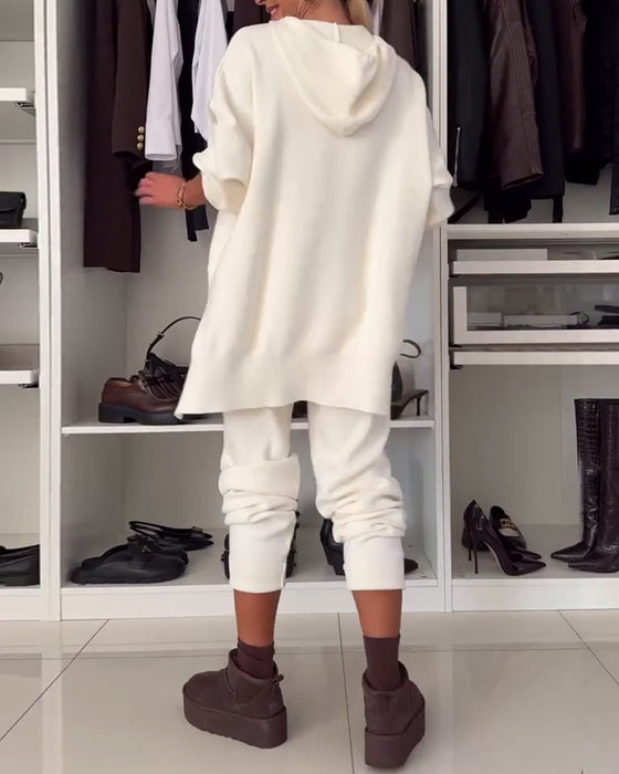 Tvådelat set - enfärgad tröja och byxor