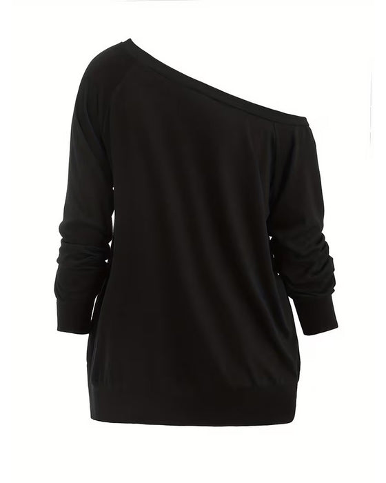 Blus Stilig En-Axel Knyt