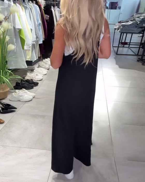 Klänning Slimmande Hängslen Casual