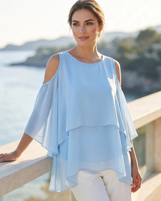 Blus Rundhalsad Bar Axel Asymmetrisk