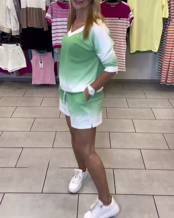 Set Långärmad V-Ringad Gradient Sport