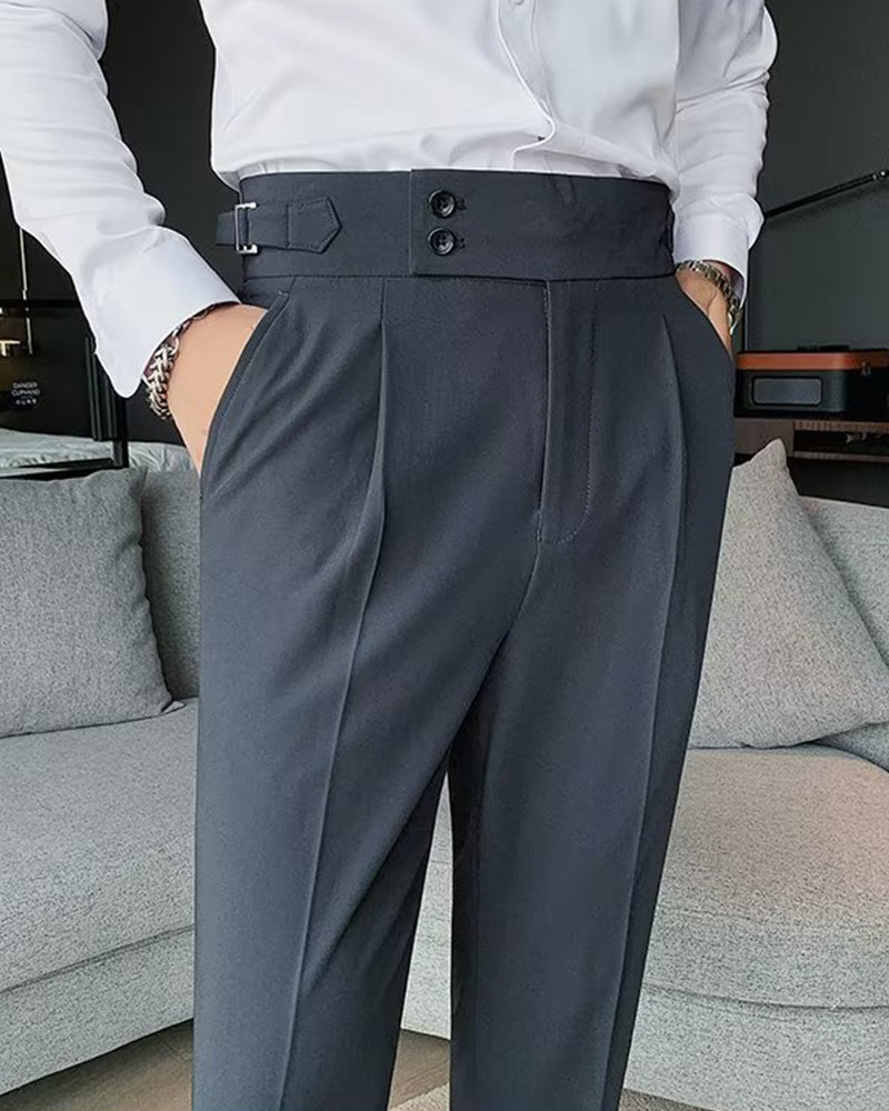 Herr Byxa Ficka Enfärgad Casual Klänning