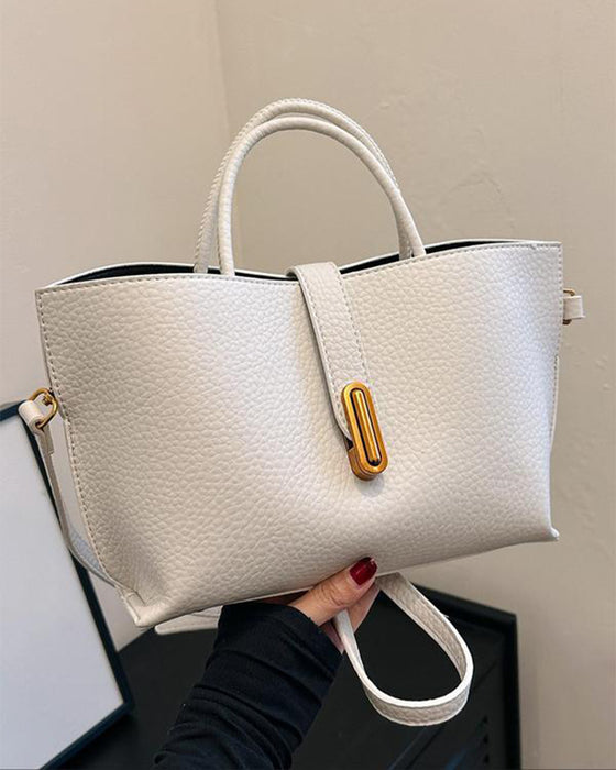 Damernas Elegant Enfärgad Fransk Stil Väska