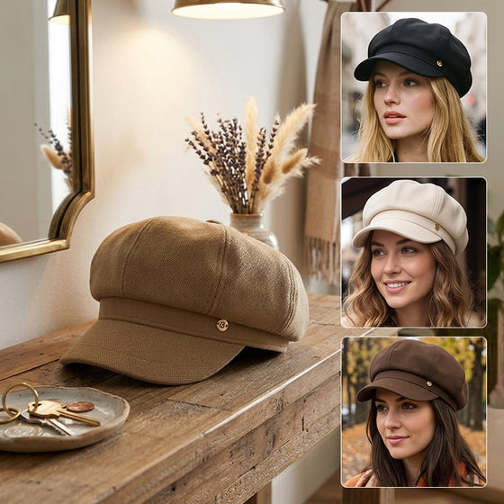 Brittisk Stil Newsboy-Keps