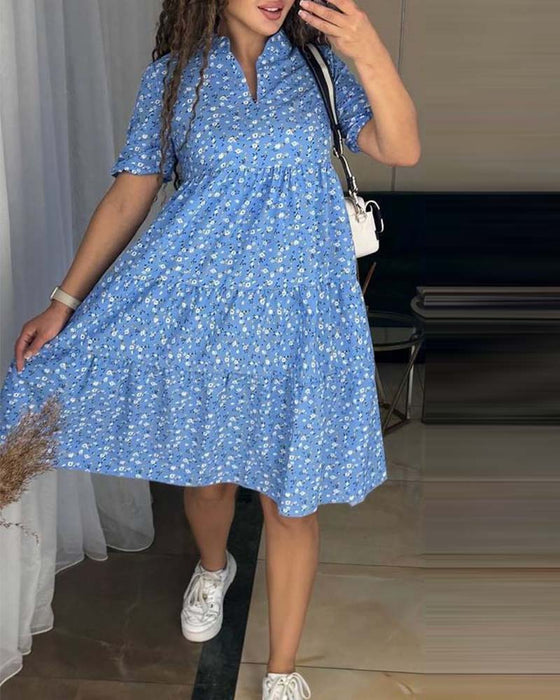 Lös blommig ledig klänning