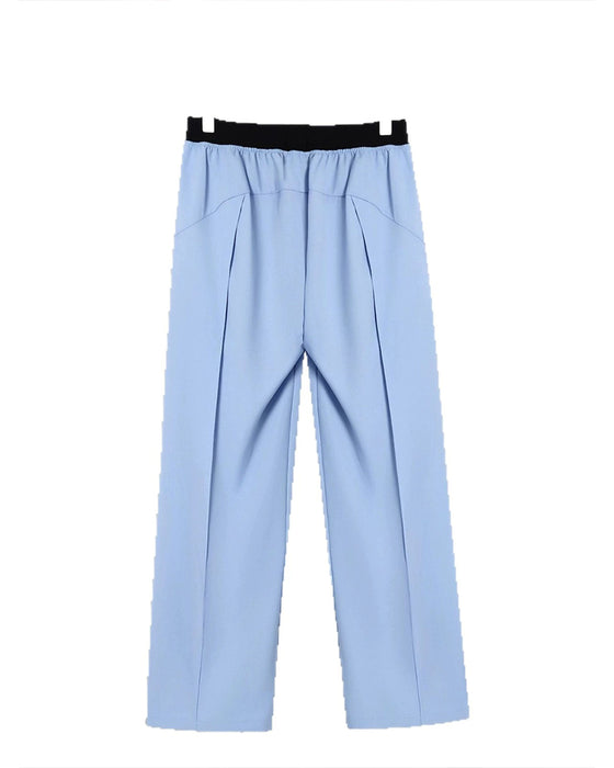 Byxor Färgblock Elastisk Midja Casual