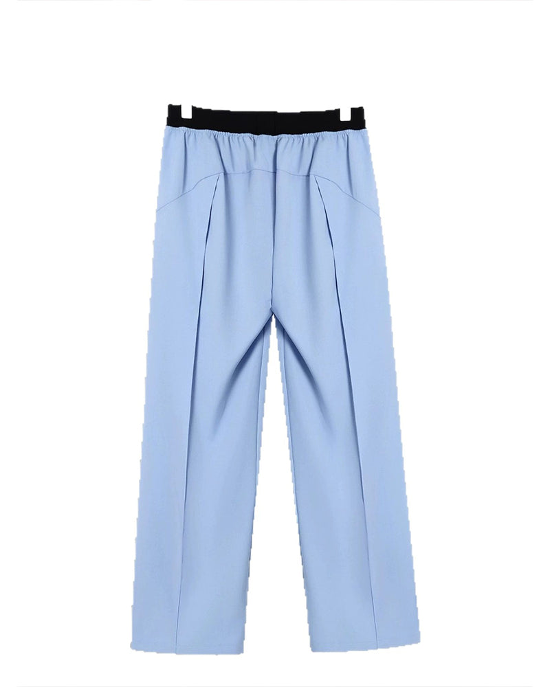 Byxor Färgblock Elastisk Midja Casual
