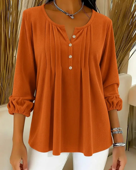 Topp Med Knappar Lös Avslappnad