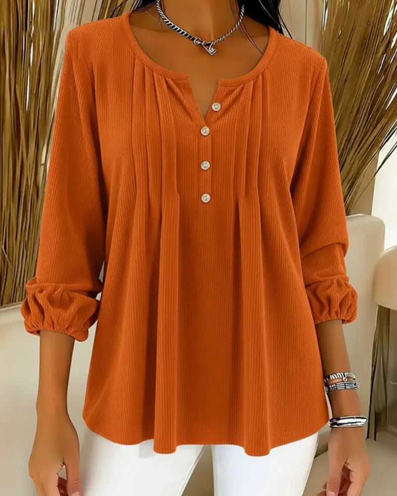 Topp Med Knappar Lös Avslappnad