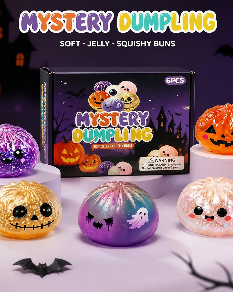 Halloween-Set Med Gulliga Läskiga Spök-Maruko-Mjuka Tryckleksaker, Miniatyr Bärbar Stressleksak, Sensoriska Produkter För Halloween-Tillbehör, Påfyllnad Till Festgodispåsar & Minipresenter