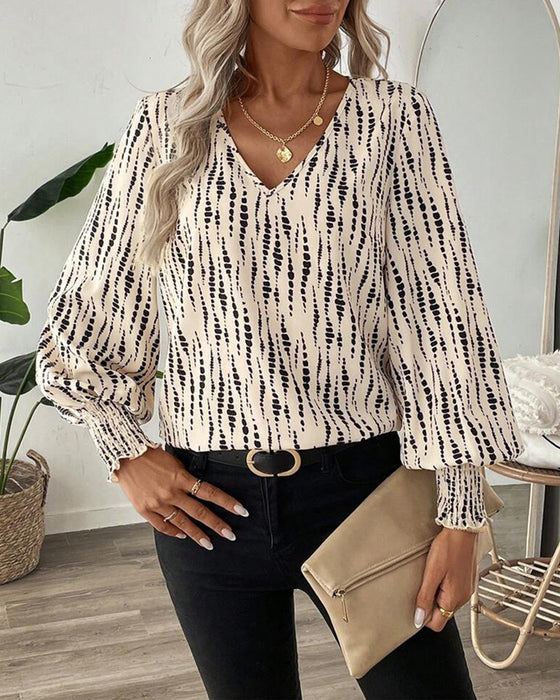 Blus V-Ringad Casual