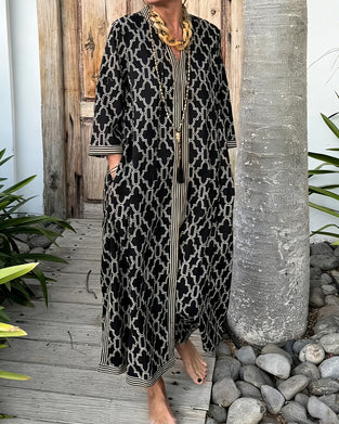 Klänning Geometrisk Tryck Maxi