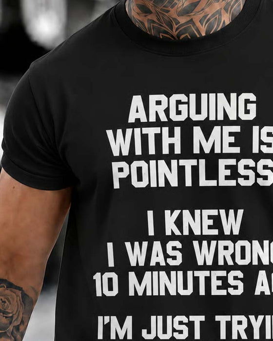 T-Shirt Herr Rundhals Bokstav
