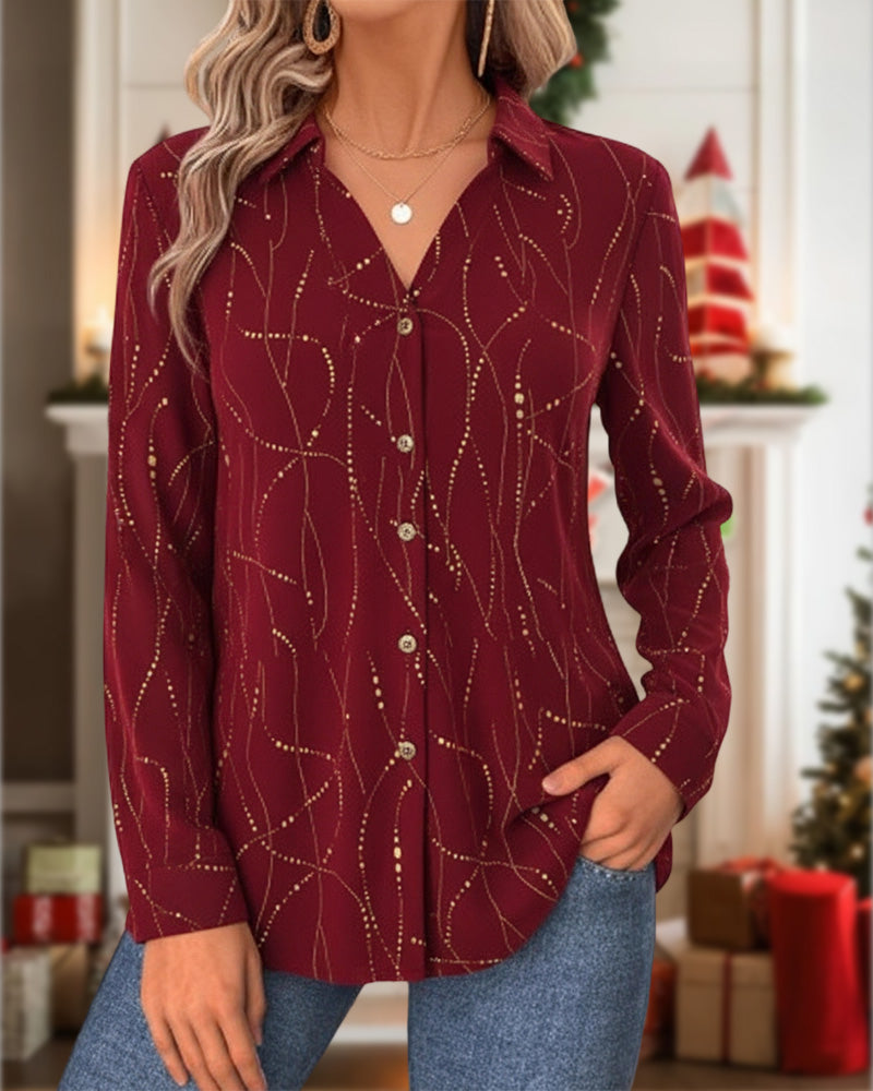 Top Med Sömnad-Punkt Detalj, Lös Passform