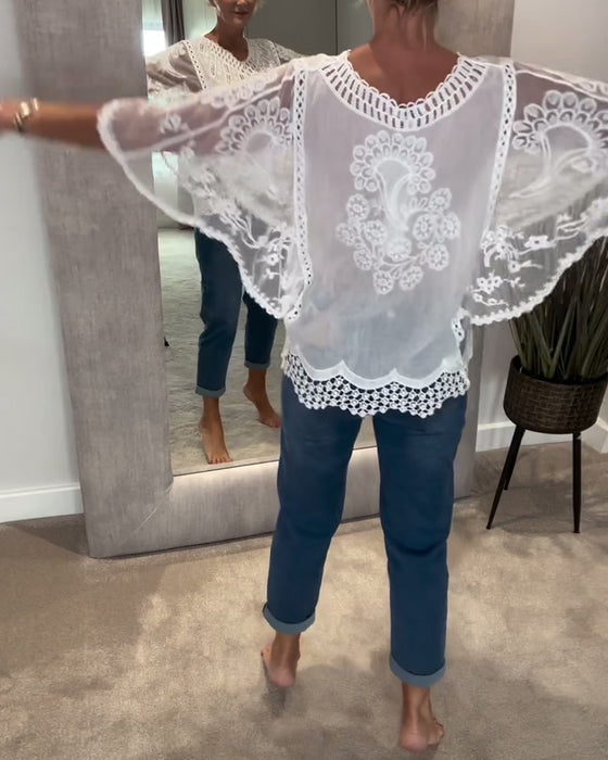 Blus V-Ringning Stilfull