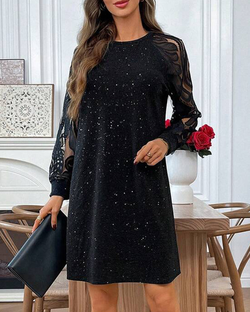 Klänning Modern Nät Lapparbete