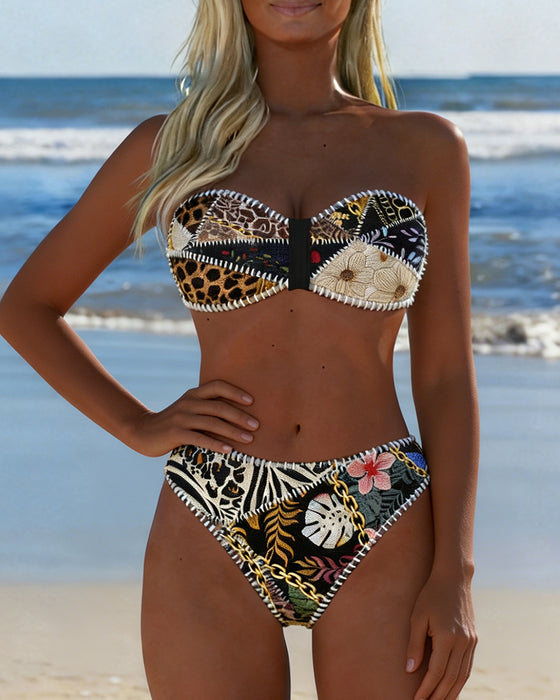 Bikini Färgblock Bralette