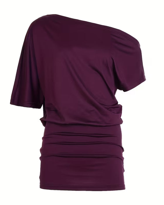 Klänning Off-Shoulder Asymmetrisk Bodycon