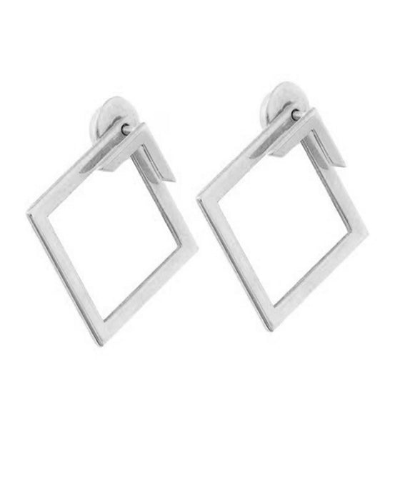 Enkla diamantformade eleganta örhängen