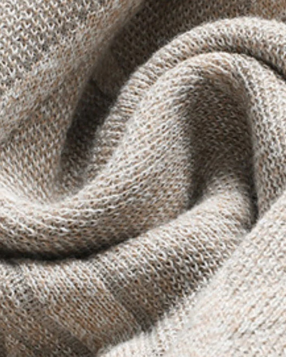 Tröja HerrS Vinter Foderad Med Plysch Varm Stickad