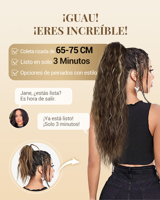 Lång Yvig Och Lockig Hårförlängning