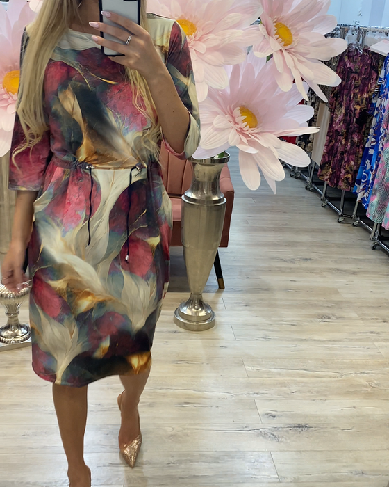 Klänning Retro Färgblock Lappverk Gradient