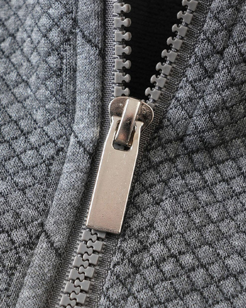 🔥Specialerbjudanden – Herrars Lediga Halvdragkedja Kabelstickad Tröja