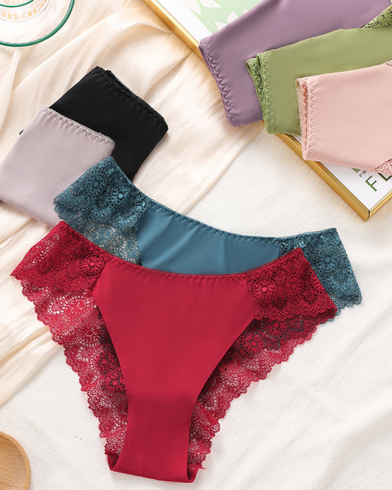 Spetstrosa-Set För Kvinnor Med Kontrastspets