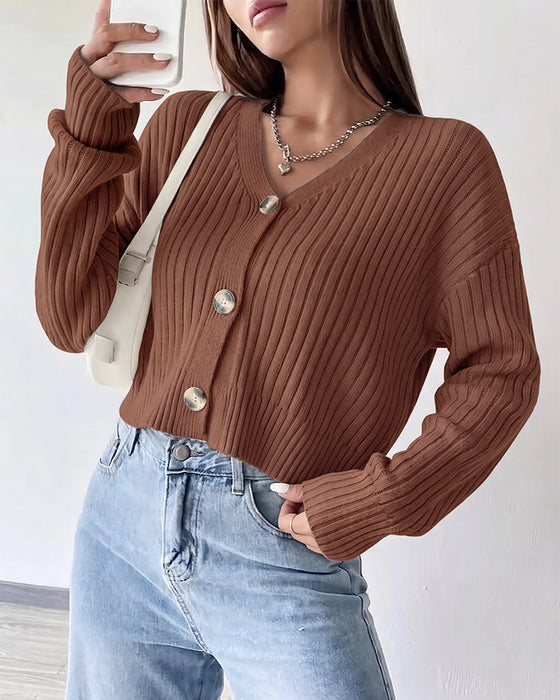 Cardigan V-Hals Kort
