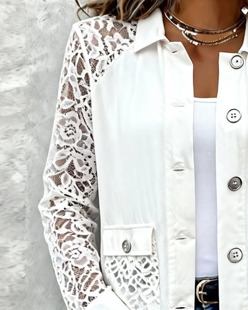 Kappa Med Lång Ärm Och Lappverk I Slag