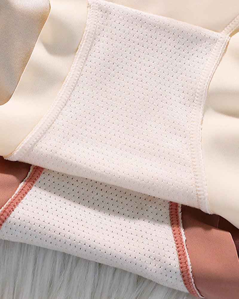 Kvinnors Höga Midja Is-Siden Satin Sömlösa Sexiga Trosor Med Lyft Och Magstöd