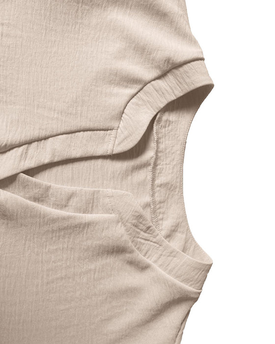 Blus Liten V-Hals Ruffle