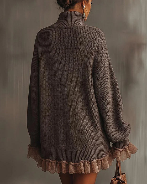 Set Med Elegant Stil, Tröja Lager Och Camisole Klänning