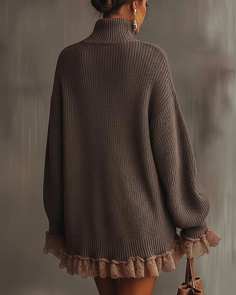 Set Med Elegant Stil, Tröja Lager Och Camisole Klänning