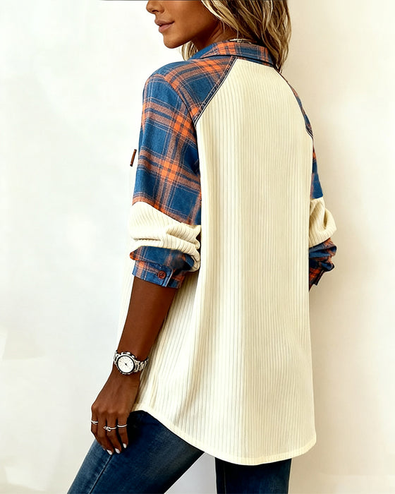 Skjorta Rutig Manchester Kontrast